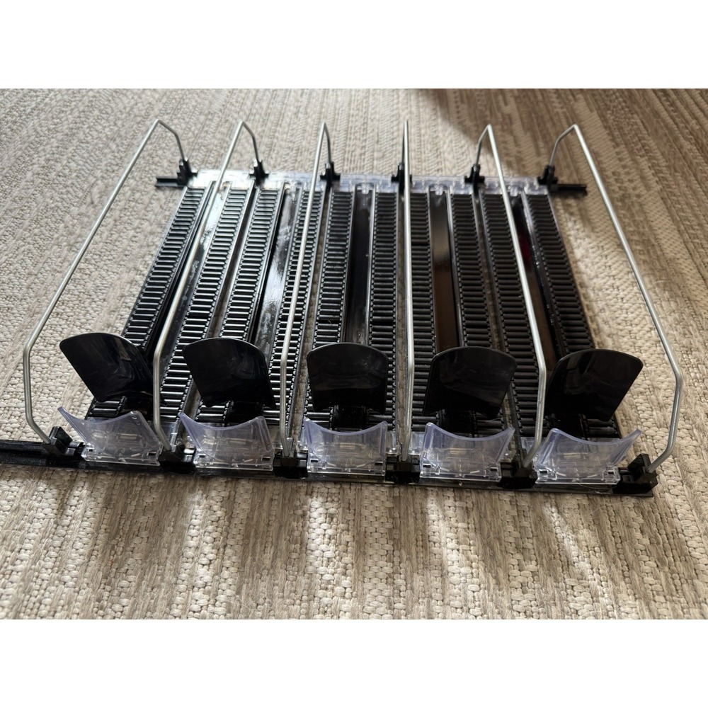 Drink‎ Organizer for Fridge - rollers, spring, adhesive on bottom in tact - Picture 2 of 3